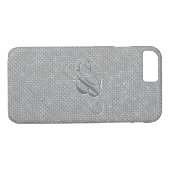 Monogramierter White Diamonds Glitzer Case-Mate iPhone Hülle (Rückseite (Horizontal))