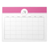 Monogramierter Wochenplaner 40 pg 11 x 8,5 Notizblock (Vorderseite)