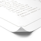 Monogramm 12 Tische Sitzplan Rahmen Poster (Ecke)