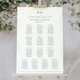 Monogramm 13 Tische für den Sitzplatz Poster