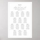 Monogramm 14 Tische für den Sitzplatz Poster (Vorne)