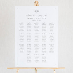 Monogramm 18 Tische Finde Deinen Platz Sitzplan Poster