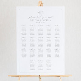 Monogramm 18 Tische für den Sitzplatz Poster