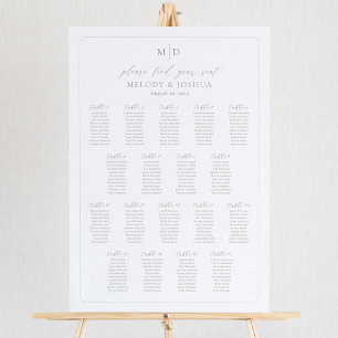 Monogramm 18 Tische für den Sitzplatz Poster