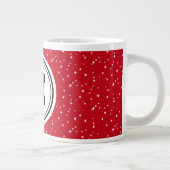 Monogramm 20oz Rot-Weiß-Sterne Jumbo-Kaffeetasse Jumbo-Tasse (Rechts)