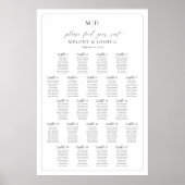 Monogramm 22 Tabellen für Sitzplätze Poster (Vorne)