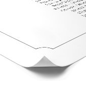 Monogramm 24 Tabellen für Sitzplätze Poster (Ecke)