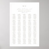 Monogramm 25 Tische für den Sitzplatz Poster (Vorne)