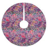 Monogramm 2 des ethnische Art-Tiermuster-| Polyester Weihnachtsbaumdecke (Vorderseite)