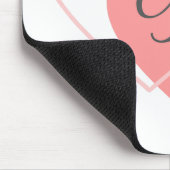 Monogramm 2 Herz Mousepad (Ecke)