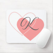 Monogramm 2 Herz Mousepad (Mit Mouse)
