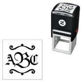 Monogramm-3-Buchstaben-Initialen Permastempel (Beispiel)