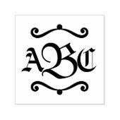 Monogramm-3-Buchstaben-Initialen Permastempel (Design)