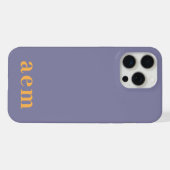 Monogramm 3 Initialen Gelb & Blau Minimalistisch iPhone Hülle (Rückseite (Horizontal))