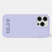 Monogramm 3 Initialen Heather Blau Minimalistisch iPhone Hülle (Rückseite (Horizontal))