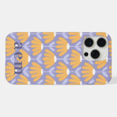 Monogramm 3 Initialen Heather Vintage Blumenmuster iPhone Hülle (Rückseite (Horizontal))