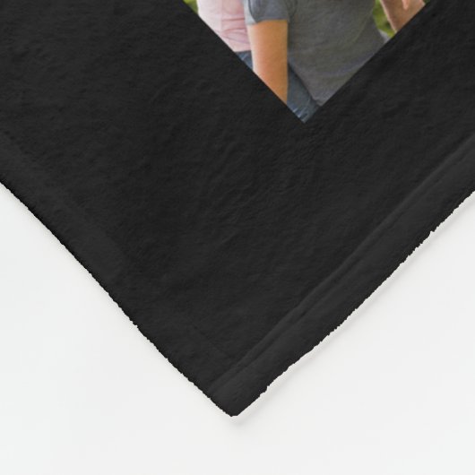 Monogramm 43 FotoCollage Black Fleecedecke (Ecke)