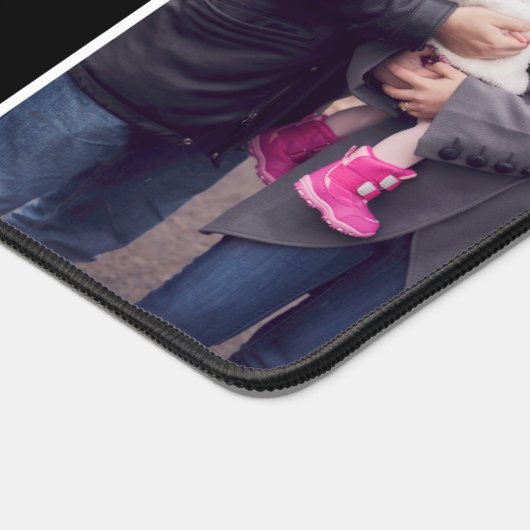 Monogramm 4 Foto Collage Desk Mat Schreibtischunterlage (Ecke)