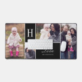Monogramm 4 Foto Collage Desk Mat Schreibtischunterlage (Tastatur & Maus)