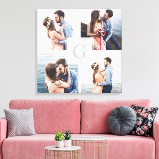 Monogramm 4 Foto Geschenkgutschrift Foto Leinwand (Insitu (Wohnzimmer))
