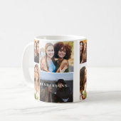 Monogramm 4 FotoCollage Kaffeetasse (Vorderseite Links)
