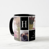 Monogramm 4 FotoCollage Tasse (Vorderseite Links)