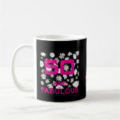 Monogramm 50 und fabelhaftes Schwarz-weißes Blumen Kaffeetasse (Links)