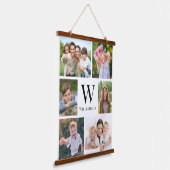 Monogramm 6-FotoCollage Wandteppich Mit Holzrahmen (Gewinkelt)