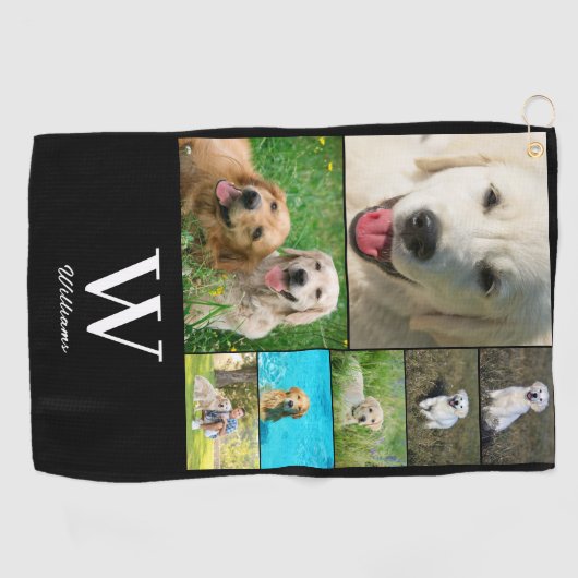 Monogramm 7 Foto Golfhandtuch (Horizontal)