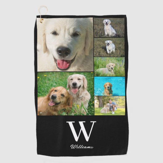 Monogramm 7 Foto Golfhandtuch (Vorderseite)