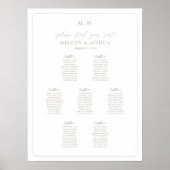 Monogramm 7 Tabellen Sitzdiagrammleiste Poster (Vorne)