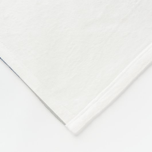 Monogramm 8-FotoCollage| weiß Fleecedecke (Ecke)