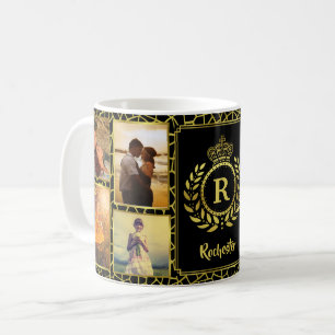 Monogramm 8 Fotomaterial  Royal Crown Gold Laurel Kaffeetasse