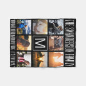 Monogramm 8-Rahmen-Angebot Fleecedecke (Vorderseite (Horizontal))