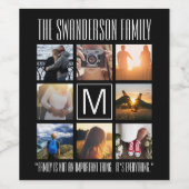 Monogramm 8-Rahmen-Angebot Weinetikett (Einzelnes Label)