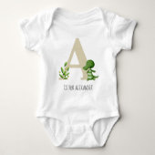 Monogramm-A-Alligator Baby Strampler (Vorderseite)