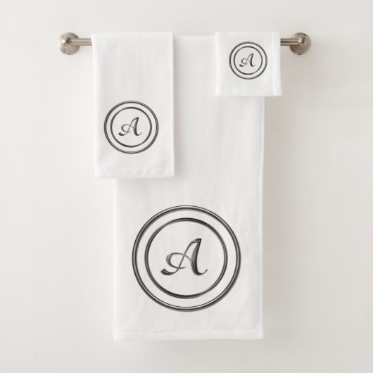 Monogramm "A" Badhandtuch Set (Insitu)