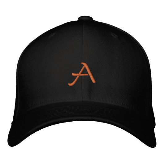Monogramm A (beste ein oder zwei Buchstaben) Bestickte Baseballkappe (Vorderseite)