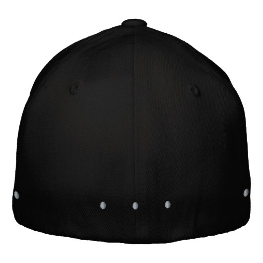 Monogramm A Buchstabe oder Initiale Schwarz Basic  Bestickte Baseballkappe (Rückseite)