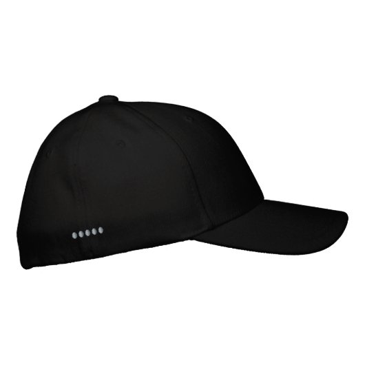 Monogramm A Buchstabe oder Initiale Schwarz Basic Bestickte Baseballkappe (Rechts)