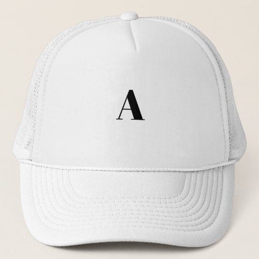 Monogramm A Buchstabe oder Symbol Custom Abril Fat Truckerkappe (Vorderseite)