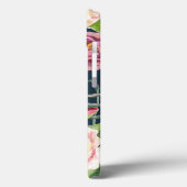 Monogramm A Burgundy Rose Leaf Foliage Case-Mate iPhone Hülle (Rückseite / Links)