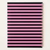 Monogramm A in Weißrosa Rose und Blätter Streifen Planer (Rückseite)