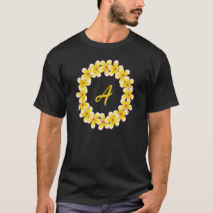 Monogramm A Initial Lei Inspiriert Hübscher Circle T-Shirt