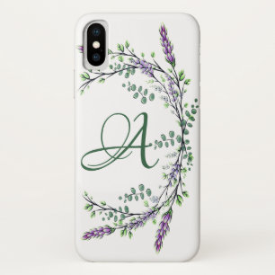 Monogramm A Lavendel Eucalyptus Case-Mate iPhone Hülle