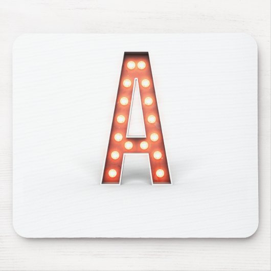 Monogramm A Lichtermarkierung Mousepad (Vorne)