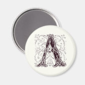 Monogramm A Magnet (Vorderseite/Rückseite)