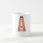 Monogramm A Marquee-Leuchten Kaffeetasse (Mittel)