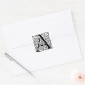 Monogramm "A" mit Wirbel - Aufkleber (Umschlag)