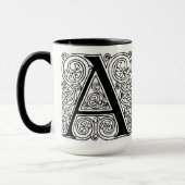 Monogramm "A" mit Wirbel - Tasse (Links)